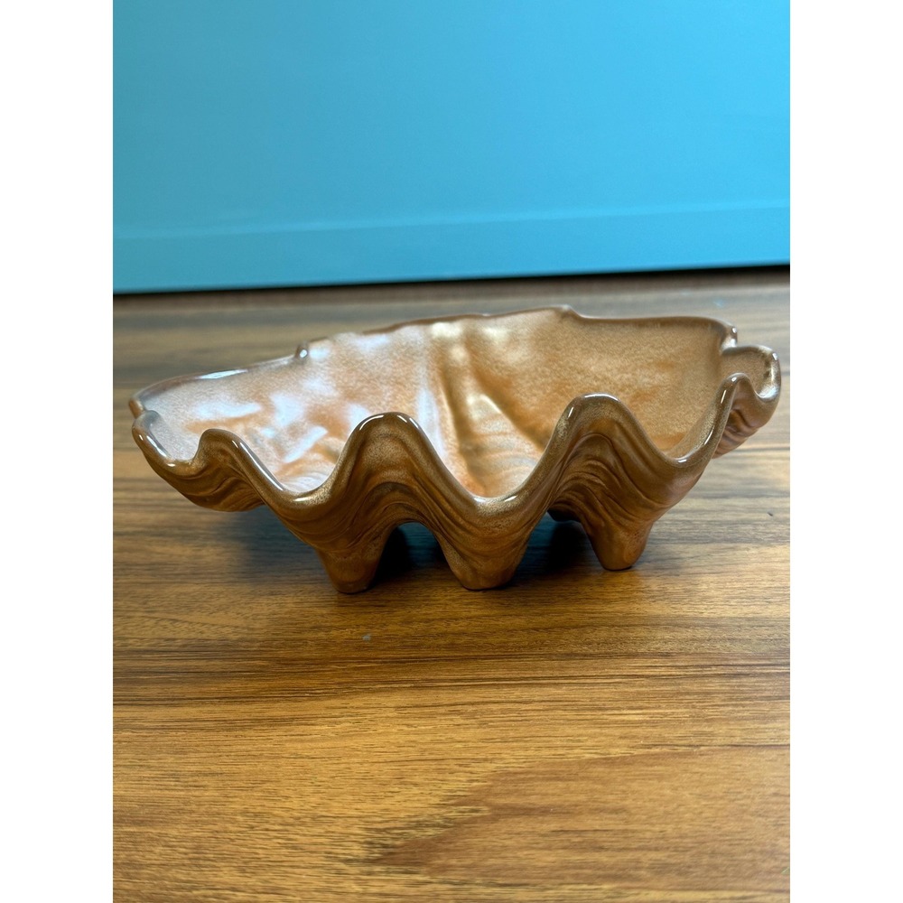 Vintage Frankoma Clam Shell‎ Bowl. Seashell Dish.